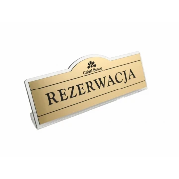 Rezerwacja - stojaki na stoliki 180x67mm GOLD - REZ001