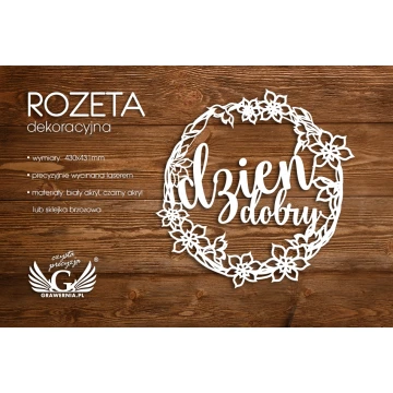 Rozeta dekoracyjna - dzień dobry - ROZ011