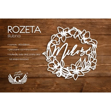 Rozeta dekoracyjna - Miłość - ROZ008