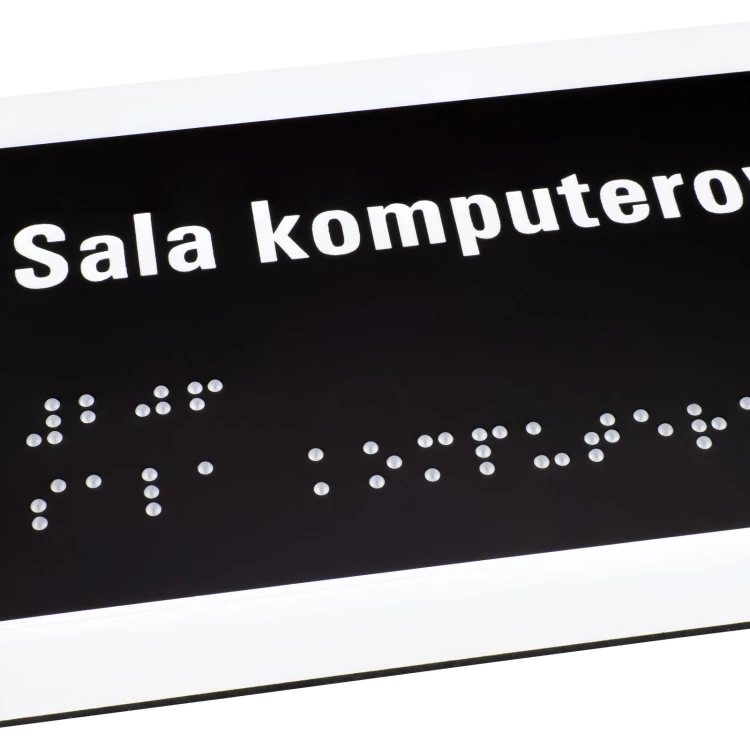 Tabliczka z NFC z pismem Braille'a - wym. 200x84mm - TAB593