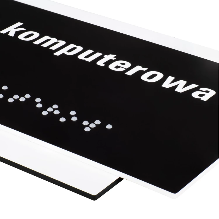 Tabliczka z NFC z pismem Braille'a - wym. 200x84mm - TAB593