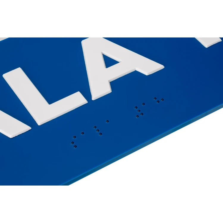 Sala - ADA tabliczka z wypukłymi literami oraz numeracją z pismem Braille'a - wym. 310x100mm - TAB279