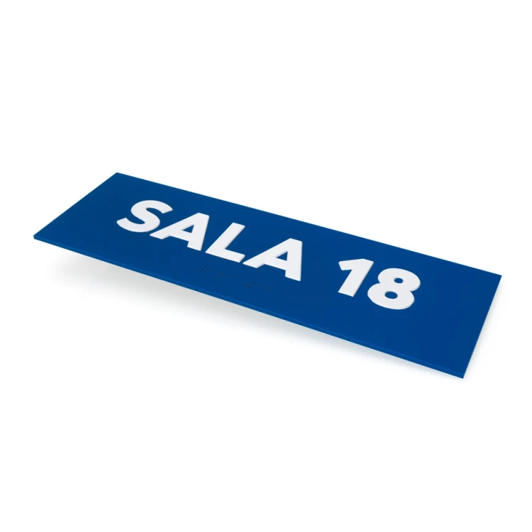 Sala - ADA tabliczka z wypukłymi literami oraz numeracją z pismem Braille'a - wym. 310x100mm - TAB279