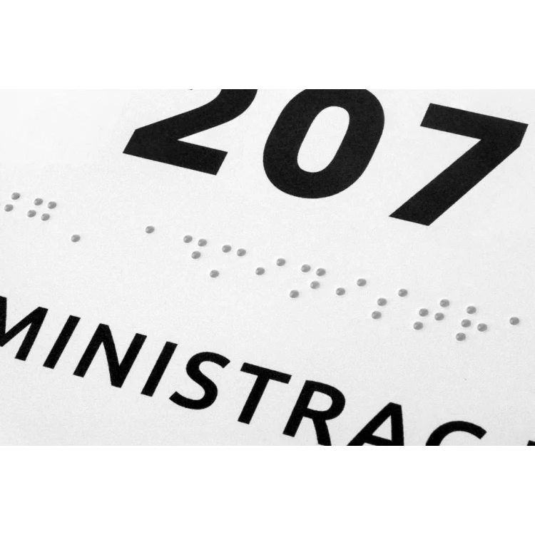 Toaleta - tabliczka z pismem Braille'a - wym. 140x200mm - PCW twarde - SIMPLE - TAB334