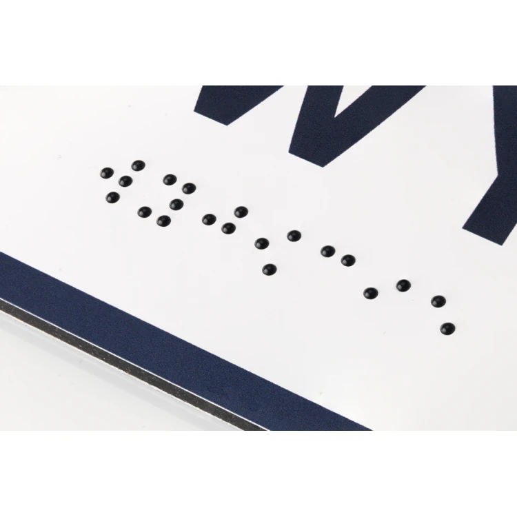 Winda - tabliczka z białego dibondu z pismem Braille'a - wym. 140x200mm - MONO - TAB294