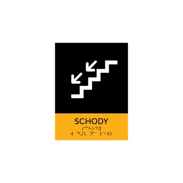 Schody - tabliczka z pismem Braille'a - wym. 150x200mm - PCW twarde - SUN - TAB314