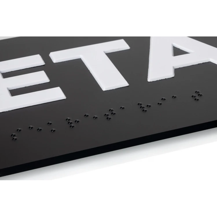 Sekretariat - ADA tabliczka z wypukłymi literami z pismem Braille'a - wym. 475x100mm - TAB281
