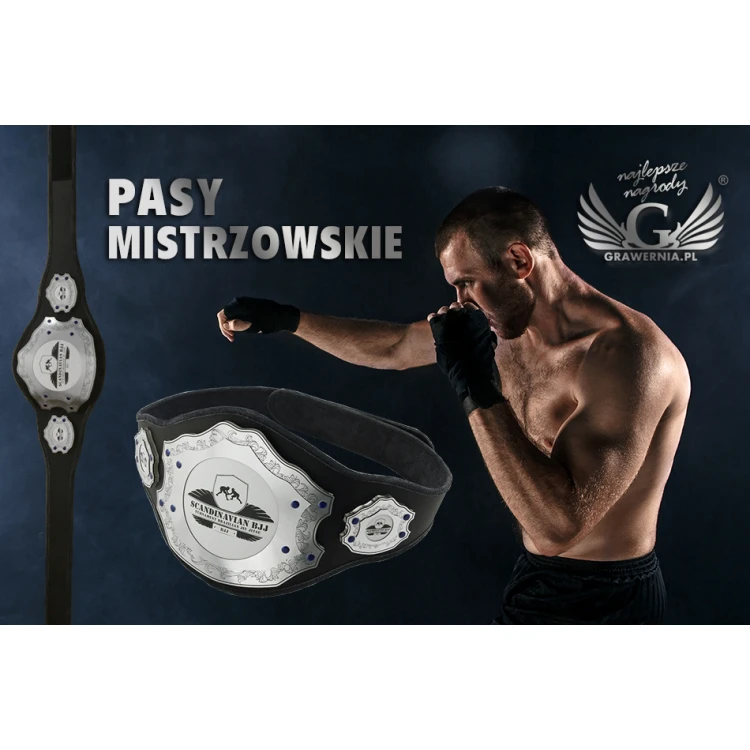ŚREDNI PAS MISTRZOWSKI JUI JITSU CHAMPION - P037