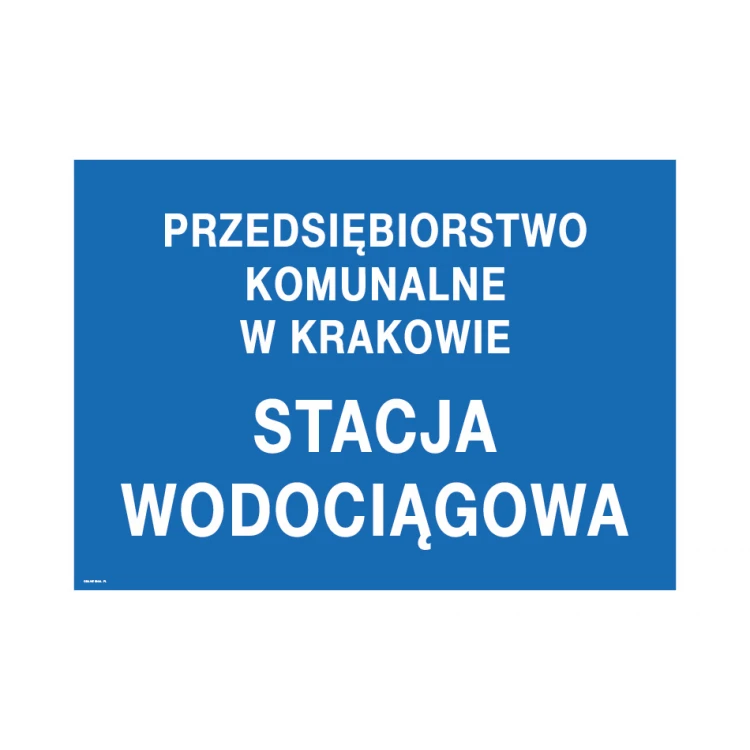 Stacja wodociągowa - tabliczka informacyjna - wym. 700x500mm - PVC - druk UV - TAB237