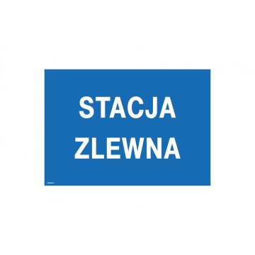 Stacja zlewna - tabliczka informacyjna - wym. 600x420mm - PVC - druk UV - TAB236