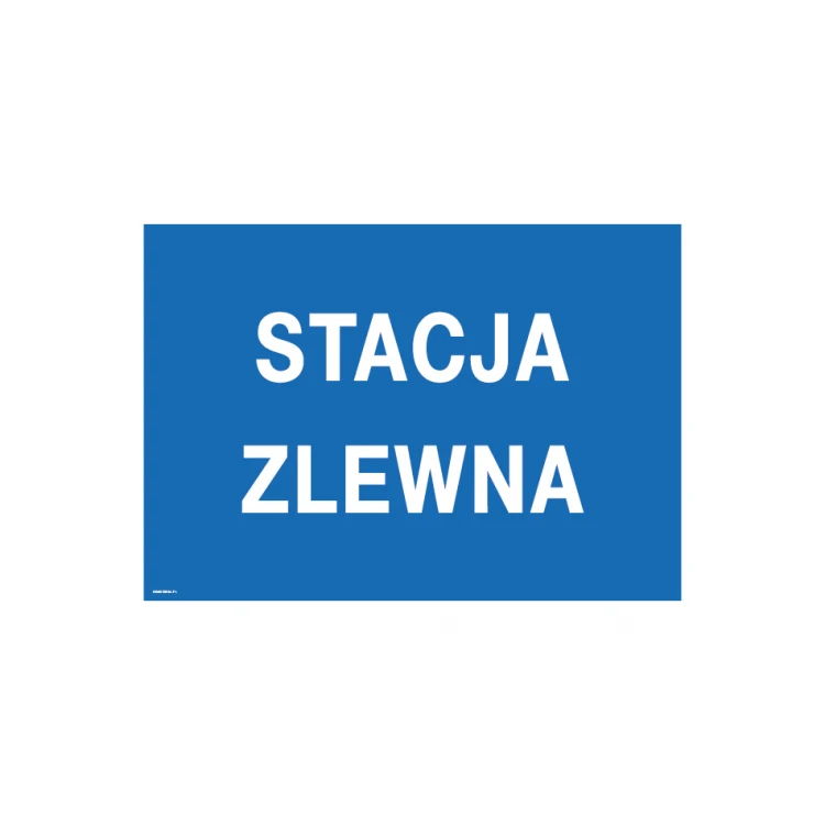 Stacja zlewna - tabliczka informacyjna - wym. 600x420mm - PVC - druk UV - TAB236