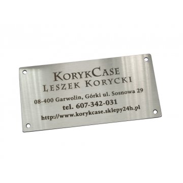 Stalowa etykieta na produkty - wym. 80x40x1mm