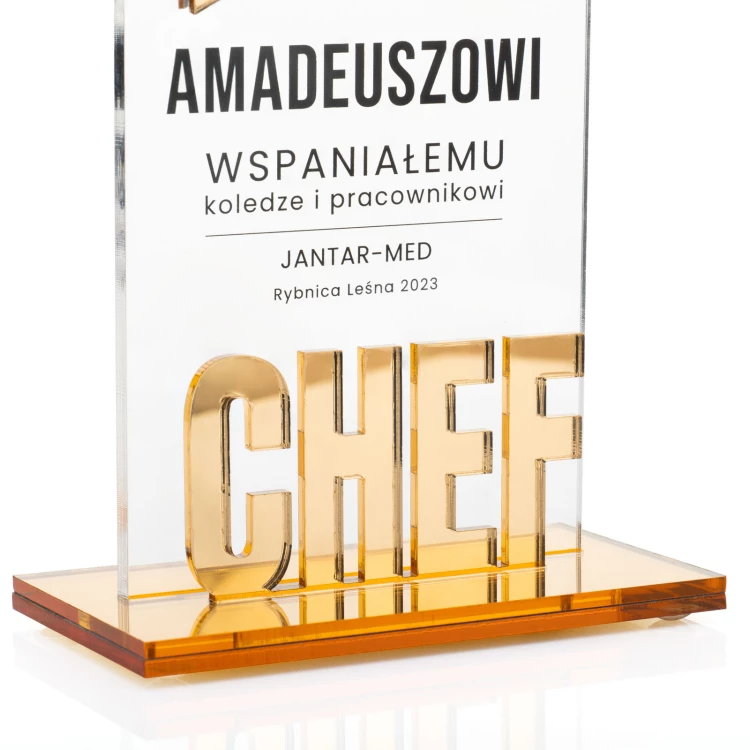 Statuetka dla kucharza akrylowa Chef - wys. 200mm - DTA096 