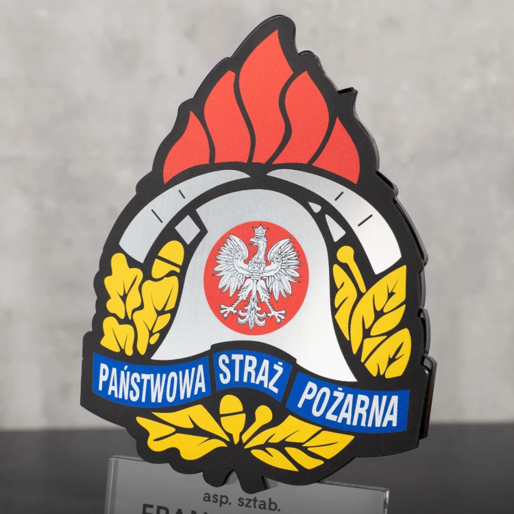 Statuetka akrylowa dla strażaka PSP - wys. 215mm - DTA089