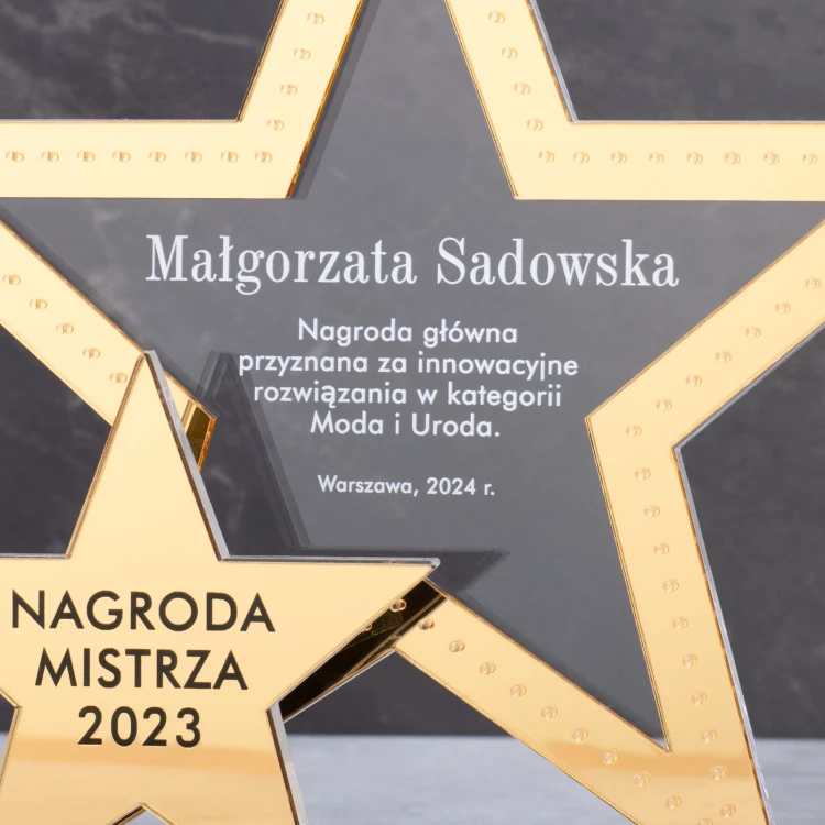 Statuetka akrylowa - nagroda za wyjątkowe osiągnięcie - wys. 19cm - DTA107