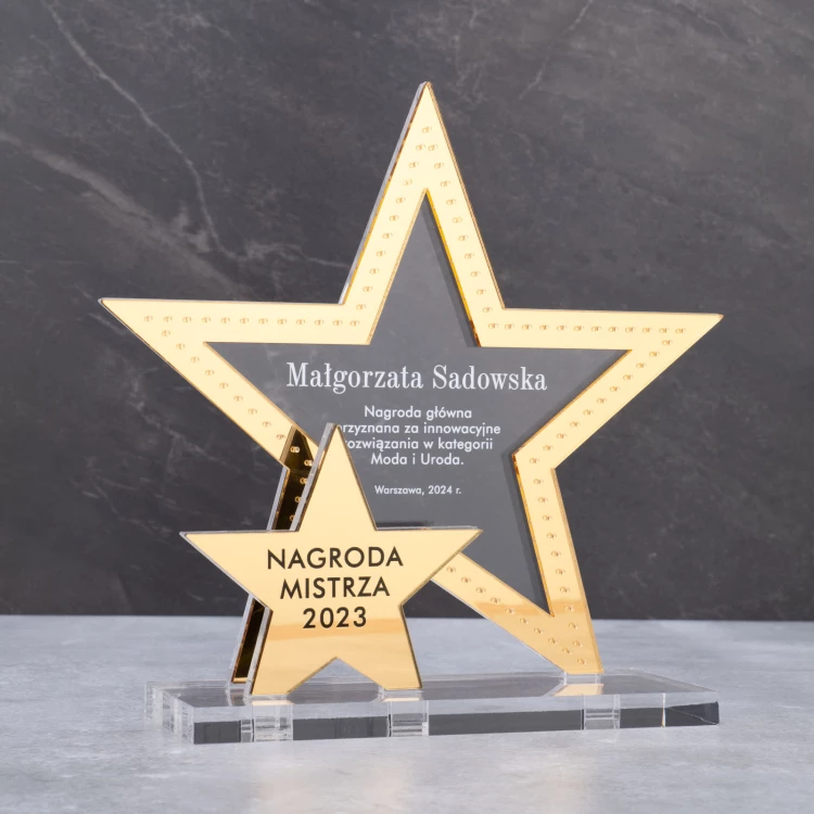 Statuetka akrylowa - nagroda za wyjątkowe osiągnięcie - wys. 19cm - DTA107