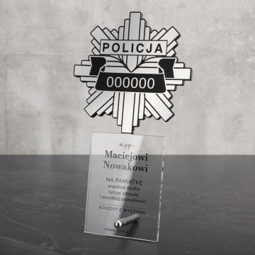 Statuetka akrylowa Policja - wys. 215mm - DTA087