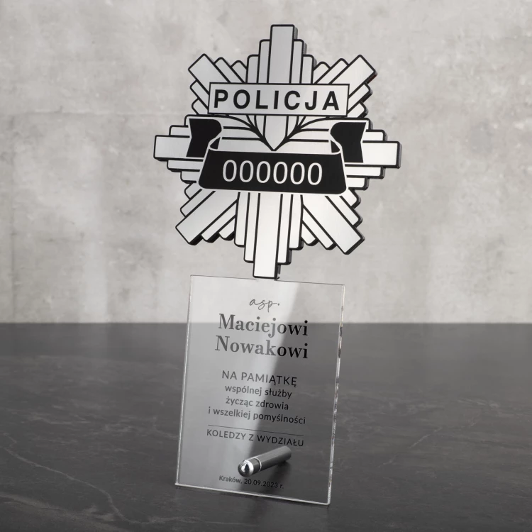 Statuetka akrylowa Policja - wys. 215mm - DTA087