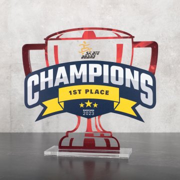 Statuetka akrylowa Champions - nagroda puchar - wys. 23 cm - DTA121