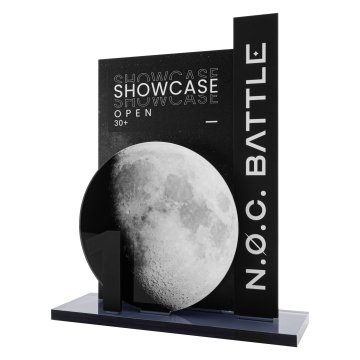 Statuetka akrylowa z nadrukiem UV - nagroda za wyjątkowe osiągnięcie - wys. 22 cm - DTA162