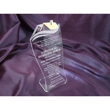 STATUETKA DOMY - certyfikat - model DTA12 - wysokość 20 cm