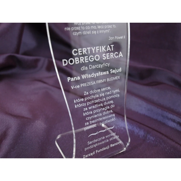 STATUETKA DOMY - certyfikat - model DTA12 - wysokość 20 cm