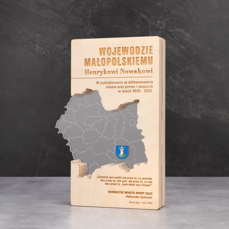 Statuetka Mapa - podziękowanie za pomoc i wsparcie - wys. 22cm - DTA114