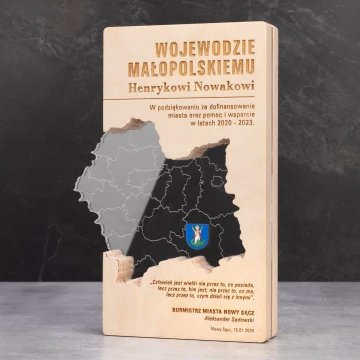 Statuetka Mapa - podziękowanie za pomoc i wsparcie - wys. 22cm - DTA114
