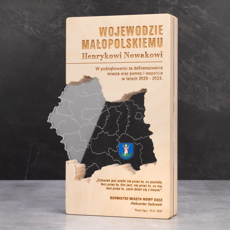 Statuetka Mapa - podziękowanie za pomoc i wsparcie - wys. 22cm - DTA114