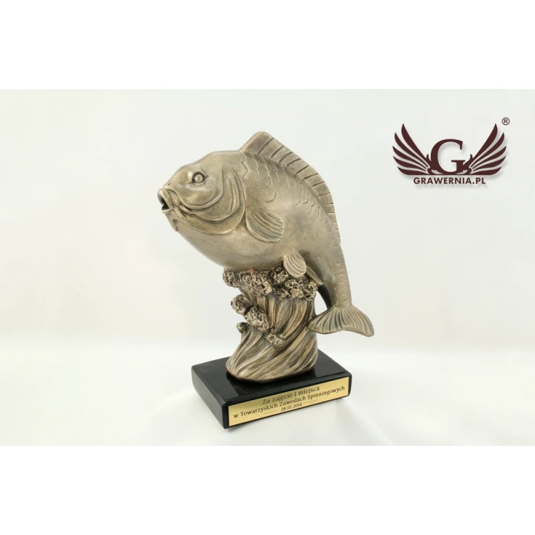 Statuetka RYBA - atrakcyjna figurka odlewana - wysokość 29,5cm