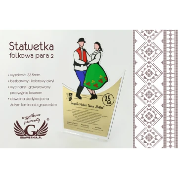 STATUETKA FOLKOWA PARA 2 - model DTA43 - wysokość 33,5 cm