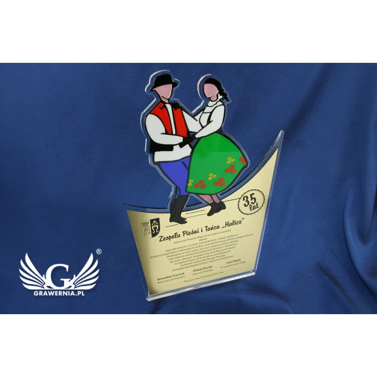 STATUETKA FOLKOWA PARA 2 - model DTA43 - wysokość 33,5 cm