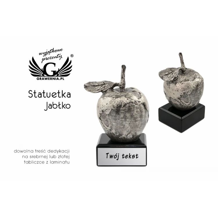 Statuetka JABŁKO - atrakcyjna figurka odlewana - wysokość 14cm - FOL020