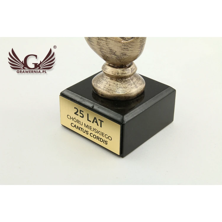 Statuetka Klucz Wiolinowy - atrakcyjna figurka odlewana - wysokość 22,5 cm - FOL008