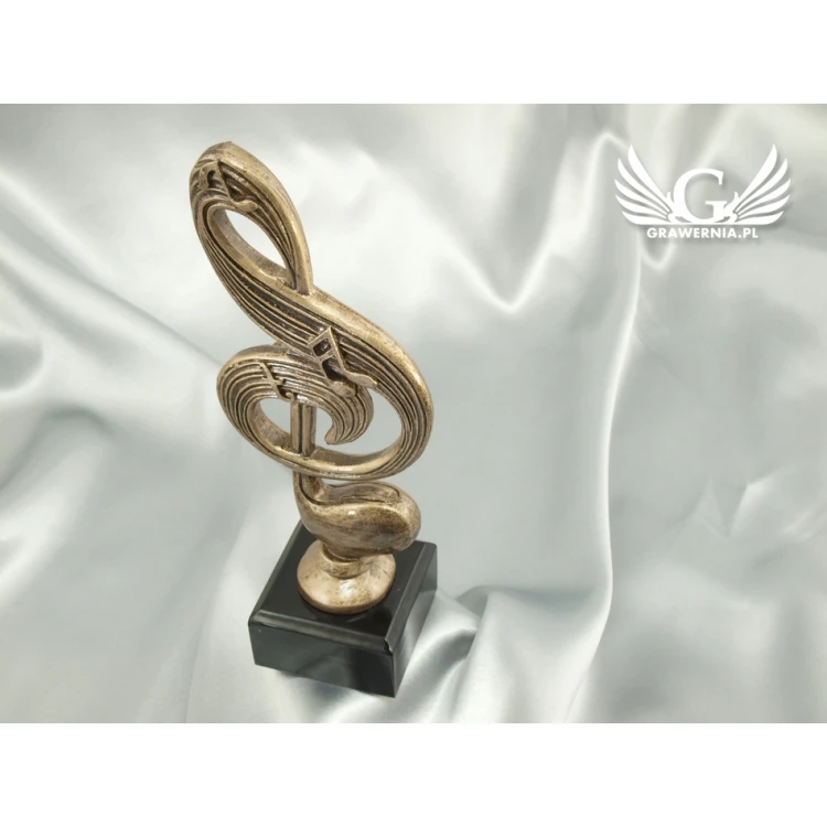 Statuetka Klucz Wiolinowy - atrakcyjna figurka odlewana - wysokość 22,5 cm - FOL008
