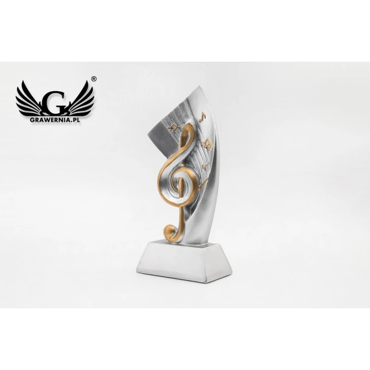 Statuetka Klucz Wiolinowy 2 - atrakcyjna figurka odlewana - wysokość 17,5 cm - FOL050