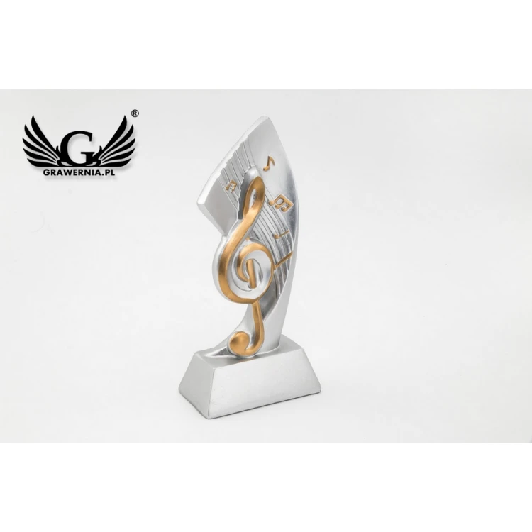 Statuetka Klucz Wiolinowy 2 - atrakcyjna figurka odlewana - wysokość 17,5 cm - FOL050