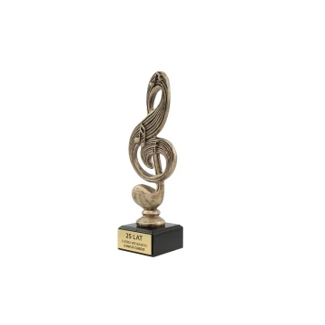 Statuetka Klucz Wiolinowy - atrakcyjna figurka odlewana - wysokość 22,5 cm - FOL008