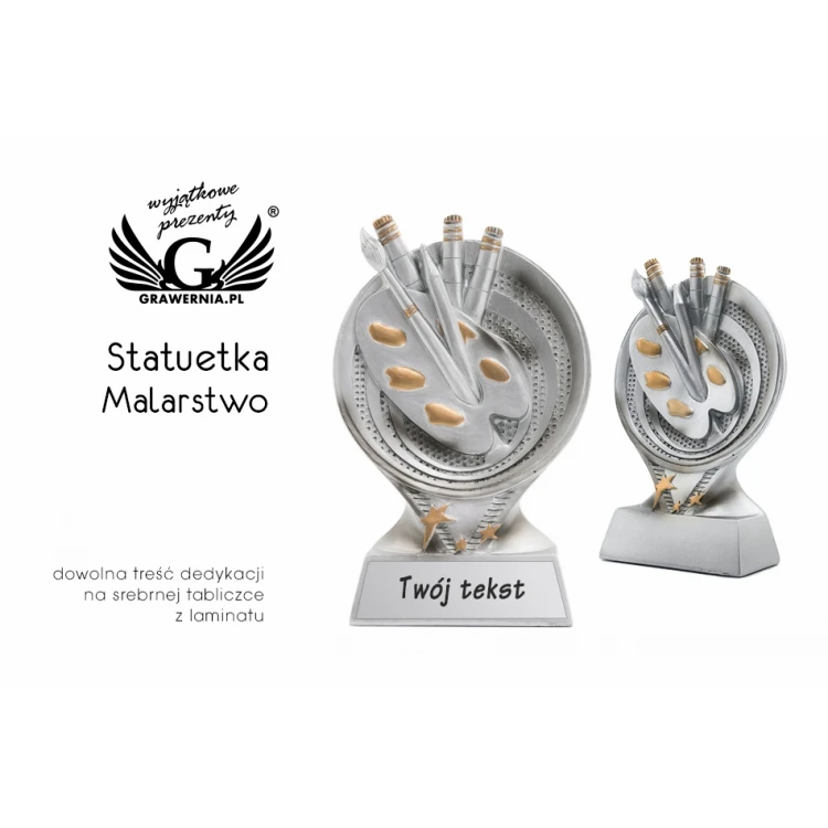 Statuetka Malarstwo - atrakcyjna figurka odlewana - wysokość 15cm - FOL041