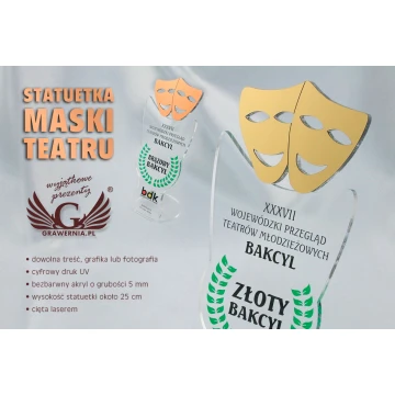 STATUETKA MASKI TEATRU - model DTA26 - wysokość 25 cm