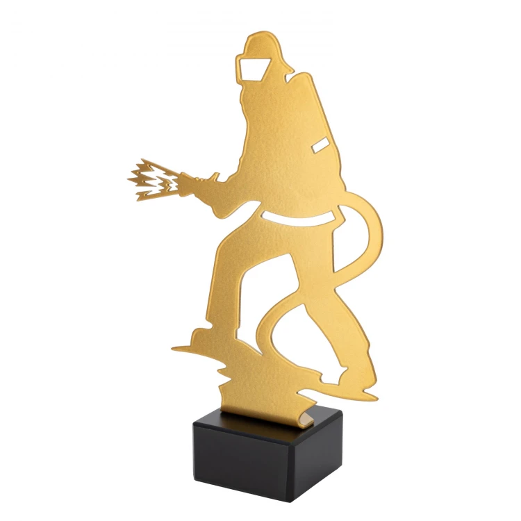 Statuetka metalowa dla strażaka - wys. 210mm - SML011