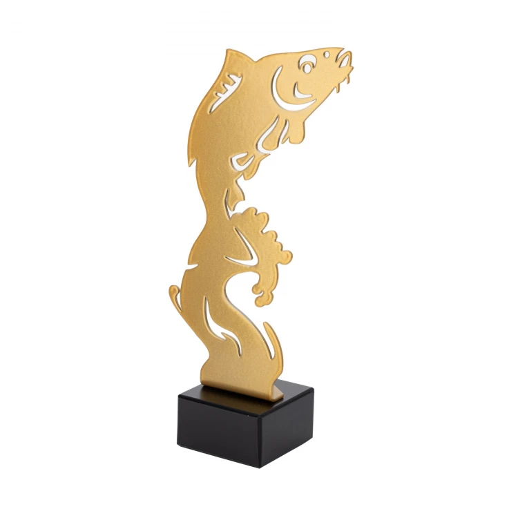 Statuetka metalowa dla wędkarza - wys. 210mm - SML005