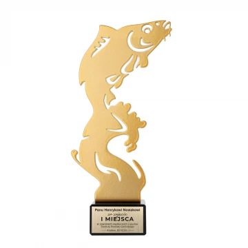 Statuetka metalowa dla wędkarza - wys. 210mm - SML005