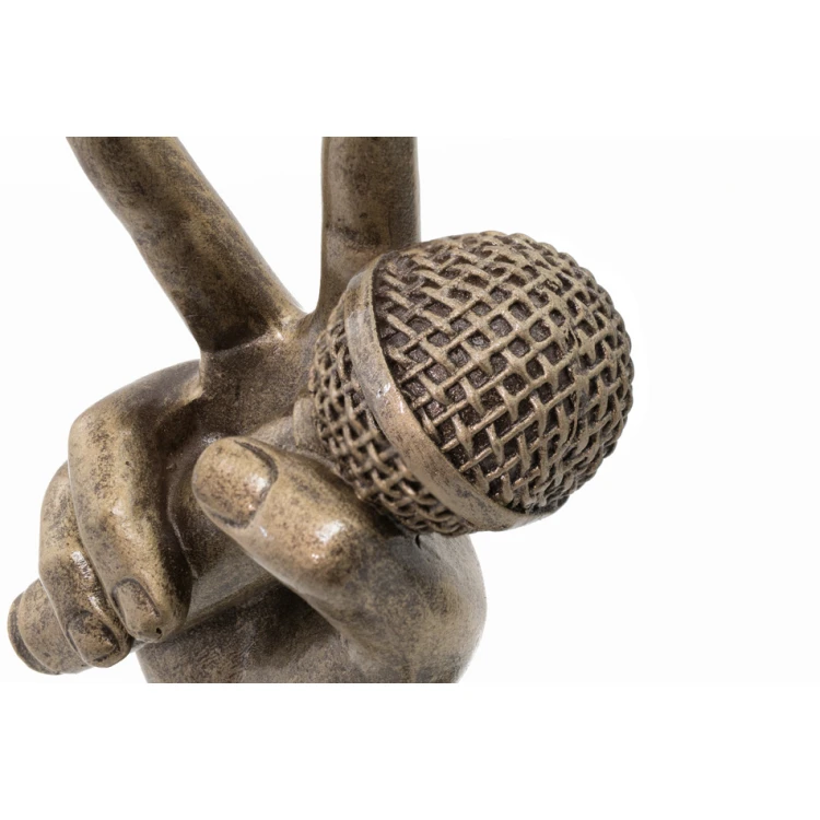 Statuetka Mikrofon 3 - atrakcyjna figurka odlewana - wysokość 20cm - FOL047