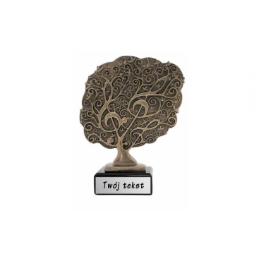 Statuetka Muzyka 1 - Drzewo Wiolinowe - atrakcyjna figurka odlewana - wysokość 21 cm