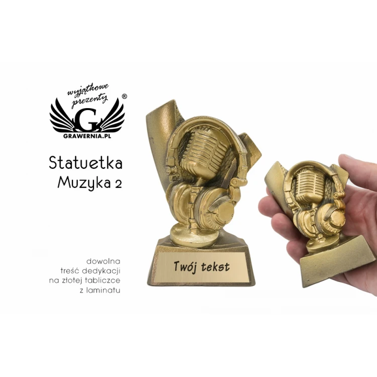 Statuetka Muzyka 3 - atrakcyjna figurka odlewana - wysokość 9,5cm - FOL040
