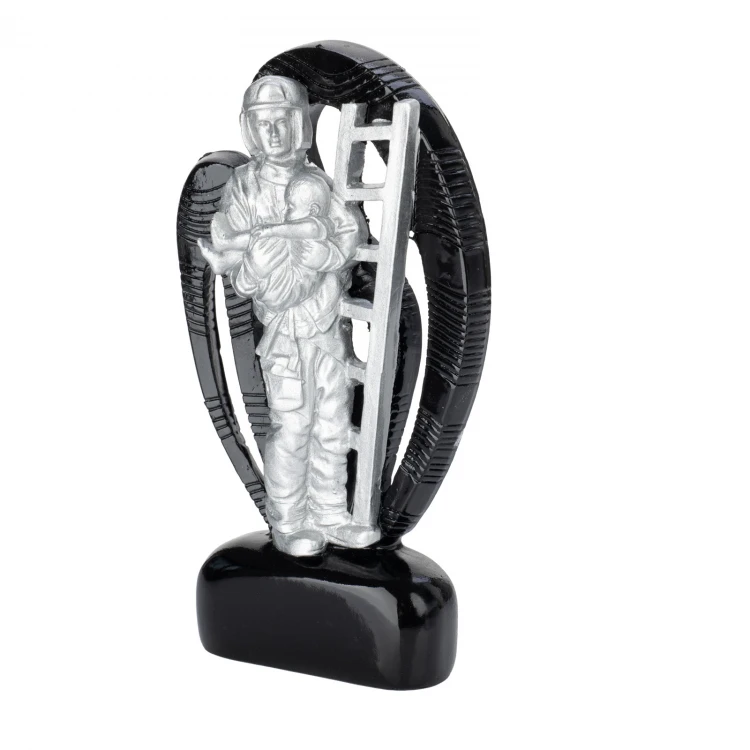Statuetka odlewana Strażak 4 - wysokość 15.5cm - FOL066
