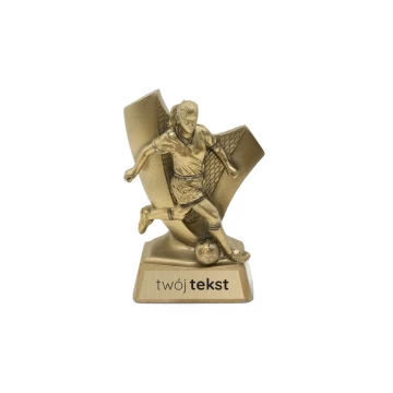 Statuetka Piłkarka - atrakcyjna figurka odlewana z Twoim grawerem - wysokość 10cm - FOL056