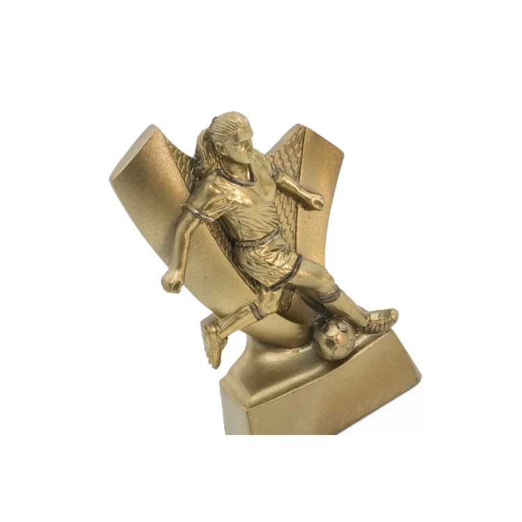 Statuetka Piłkarka - atrakcyjna figurka odlewana z Twoim grawerem - wysokość 10cm - FOL056