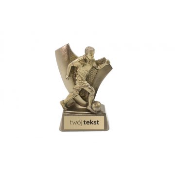 Statuetka Piłkarz - atrakcyjna figurka odlewana z Twoim grawerem - wysokość 10cm - FOL055